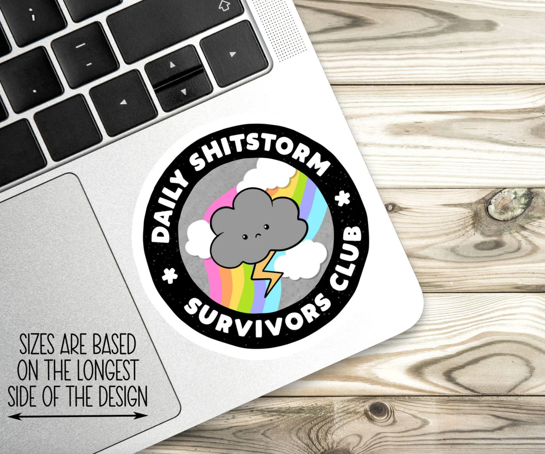 Daily Shitstorm Survivors Club Sticker, Dumpster Fire Sticker, Anxiety Sticker, Sarcastic Sticker