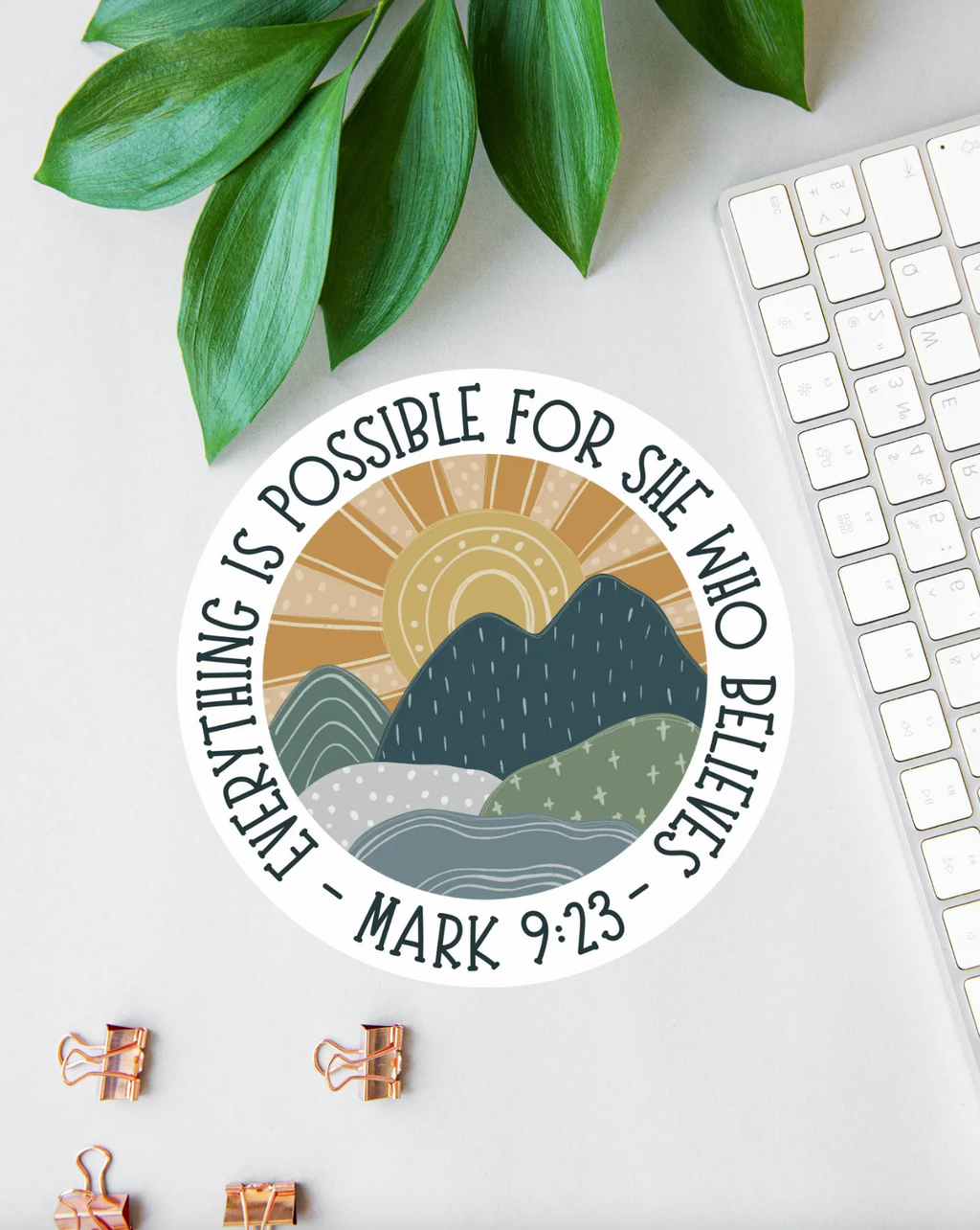 Everything Is Possible Sticker, Affirmation Stickers, Laptop Sticker, Water Bottle Label, Bible Sticker